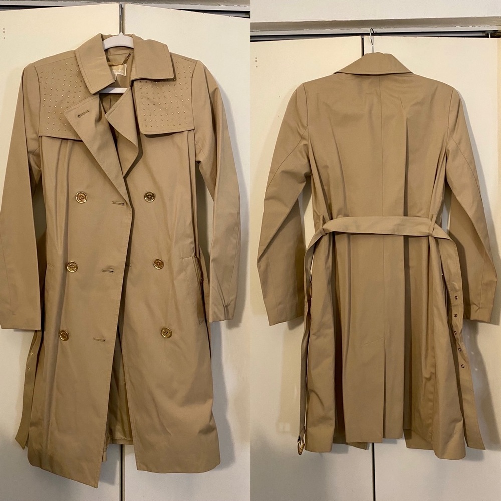 Michael Kors Trench Coat, Gold Accents